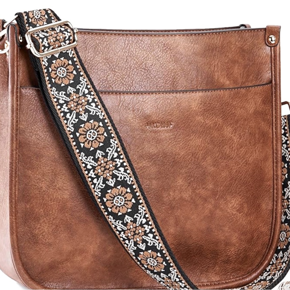 Leather Crossbody purse with guitar strap